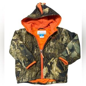 Kids Columbia Kitterwibbit Hooded Fleece Lined Jacket in Camouflage